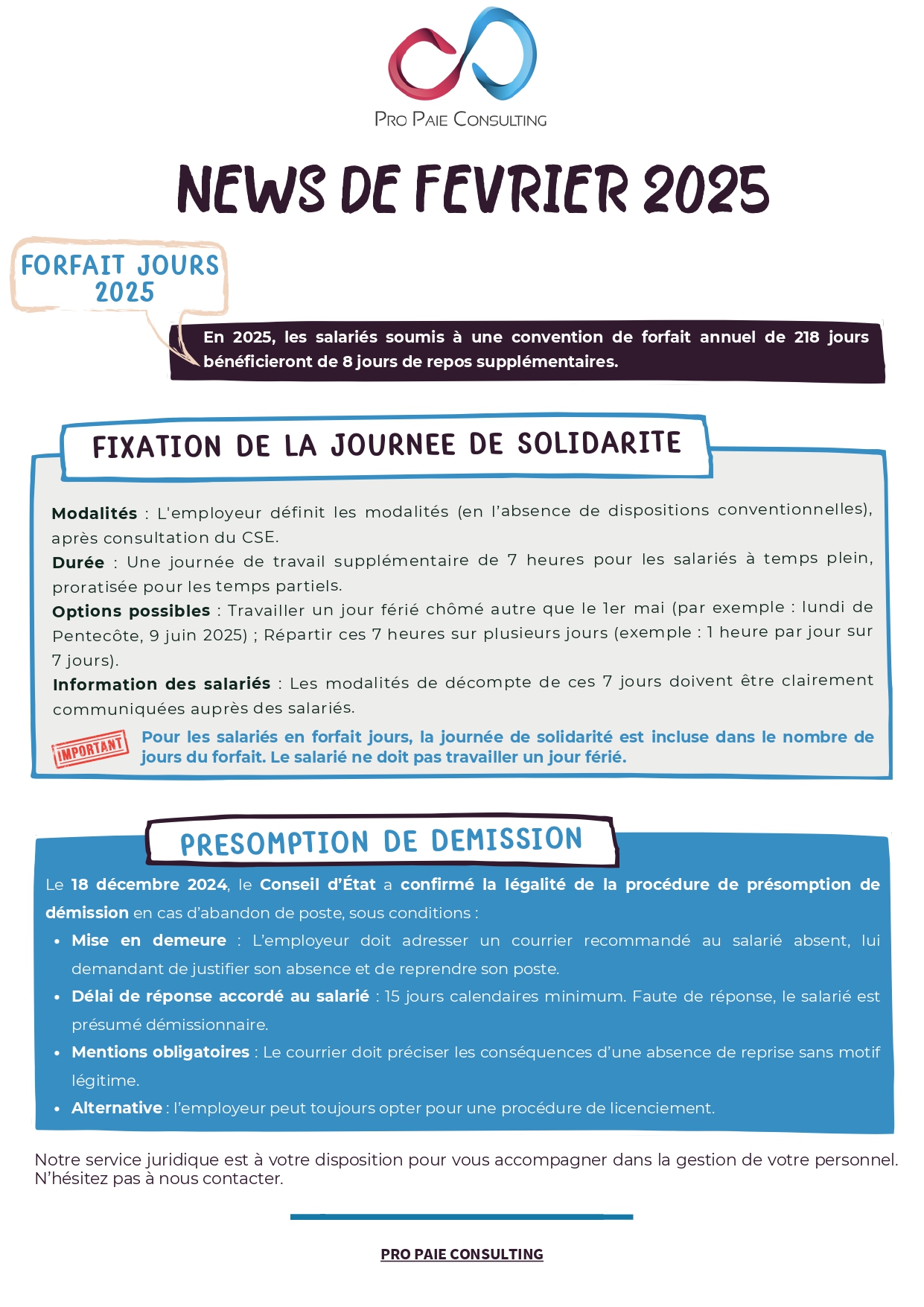 news de fevrier 2025